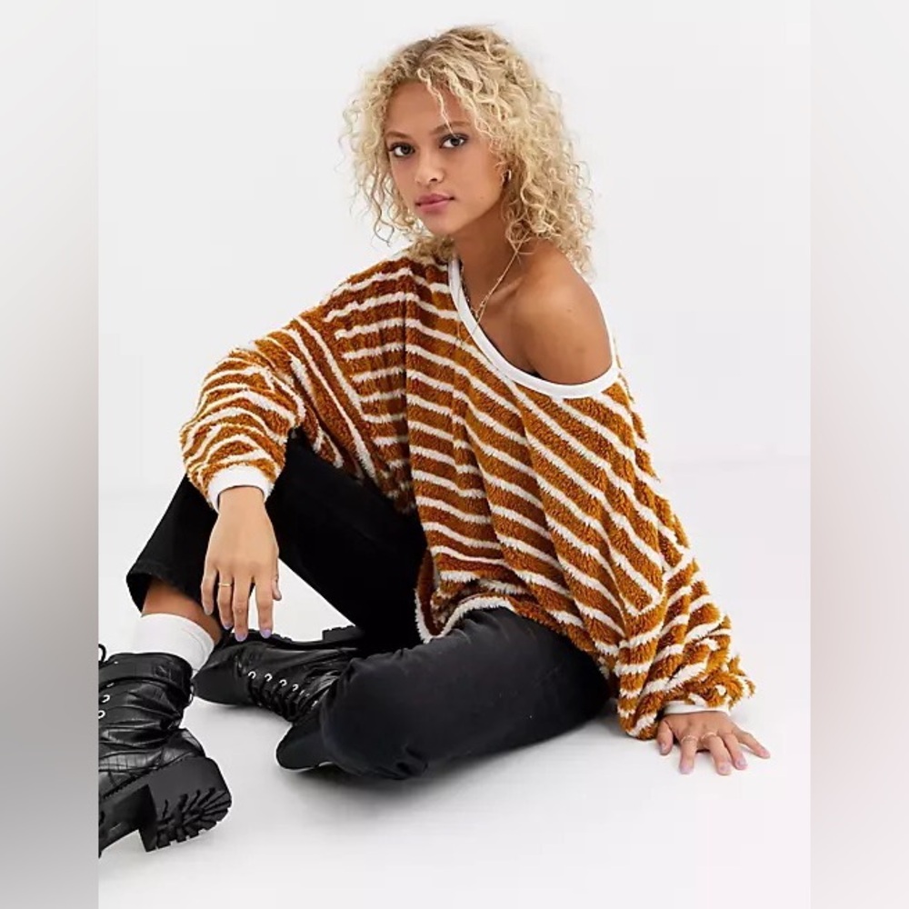 Free People Breton Striped Pullover Size Medium